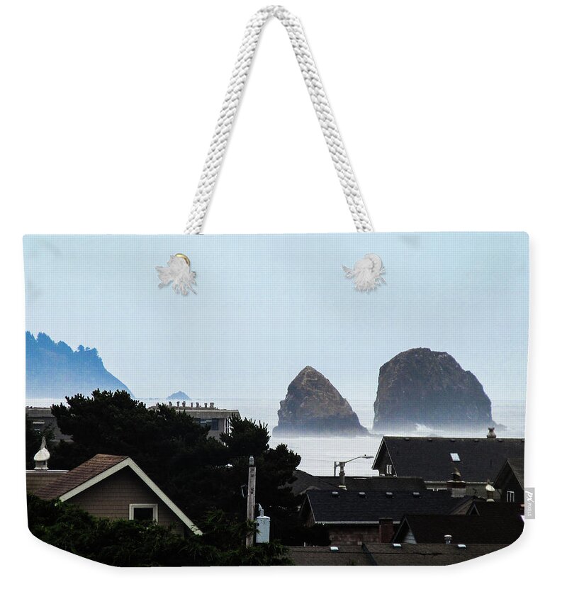 Susan Molnar Weekender Tote Bag featuring the photograph Beach House View by Susan Molnar