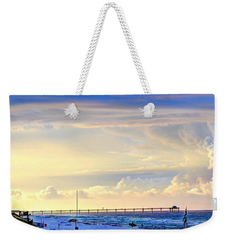 Beach Weekender Tote Bag featuring the photograph Beach House Window by David Morefield