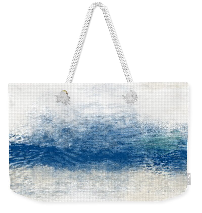 Beach Weekender Tote Bag featuring the mixed media Beach Mood Landscape 2- Art by Linda Woods by Linda Woods