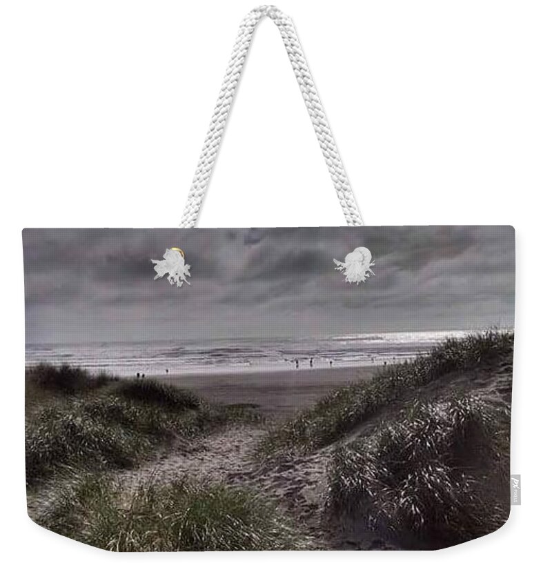 Beach Weekender Tote Bag featuring the photograph Beach path by Shari Chavira
