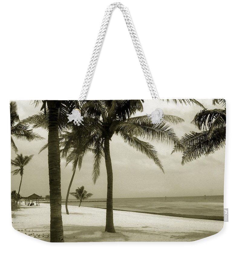 Beach Photo Weekender Tote Bag featuring the photograph Beach scene in Key West by Susanne Van Hulst
