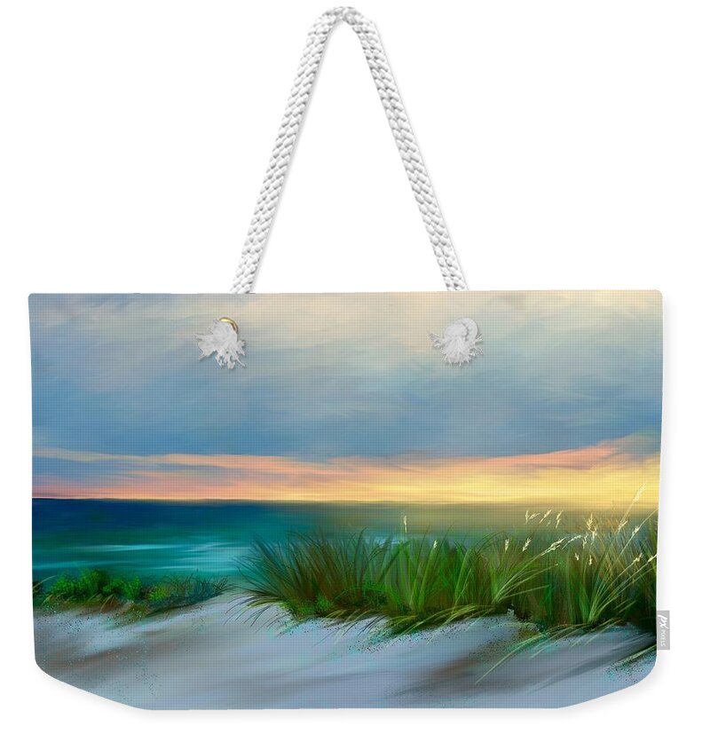 Anthony Fishburne Weekender Tote Bag featuring the digital art Beach Splender by Anthony Fishburne