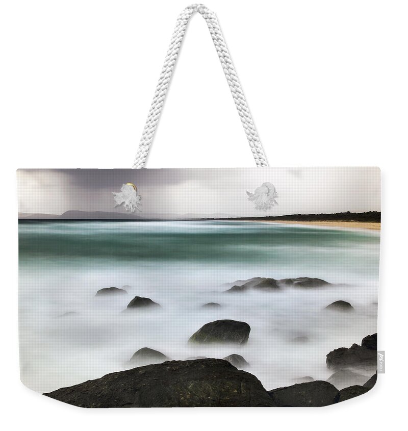Beach Weekender Tote Bag featuring the photograph Beach Squall by Nicholas Blackwell