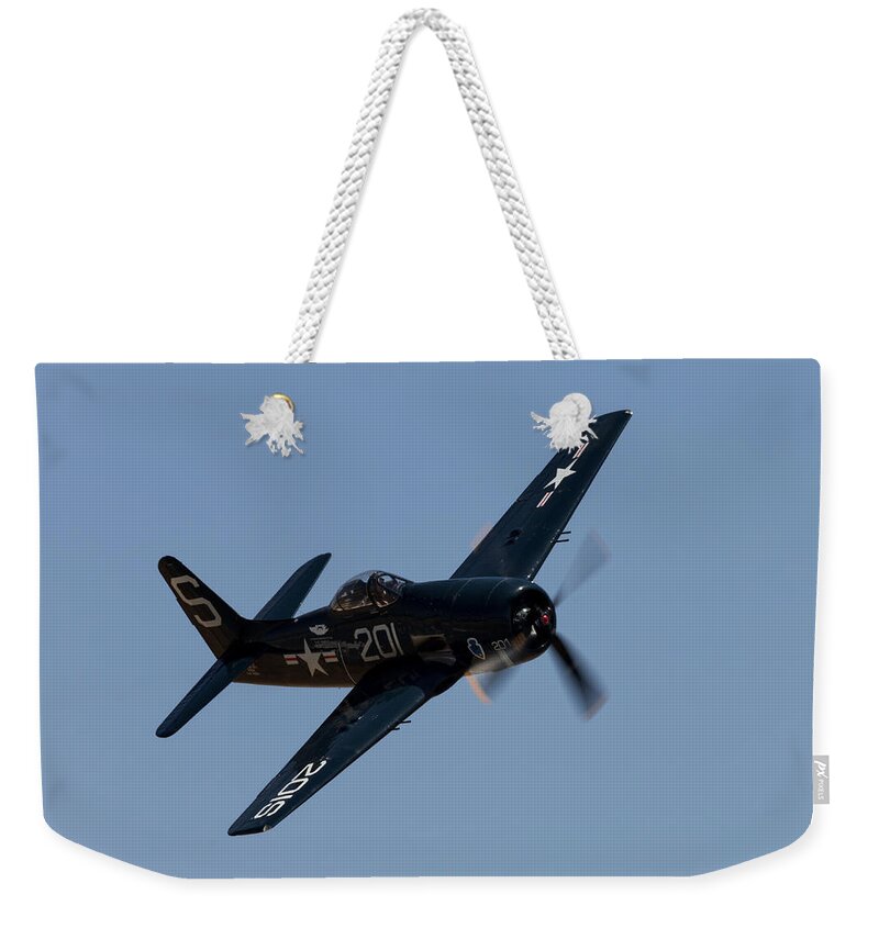 F-8f Weekender Tote Bag featuring the photograph Bearcat by John Daly