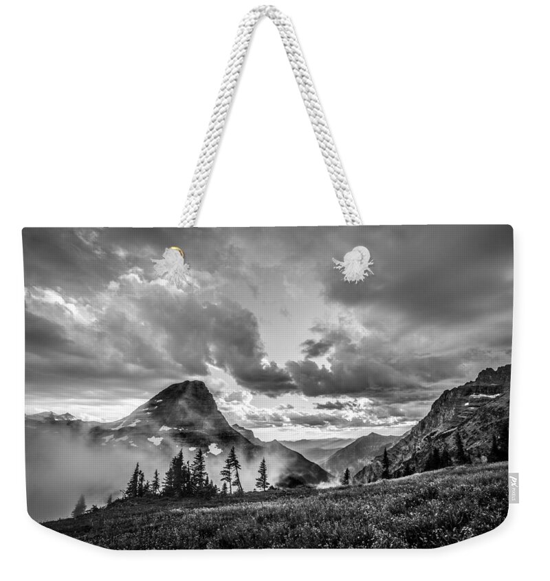 Glacier National Park Weekender Tote Bag featuring the photograph Bearhat Mystique by Adam Mateo Fierro