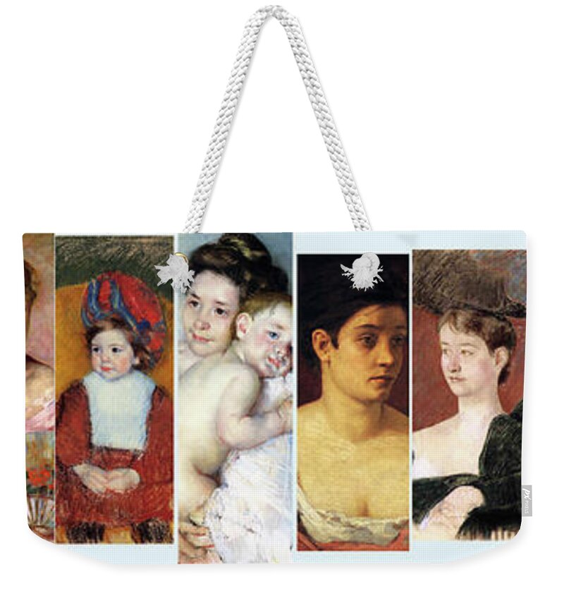 Mary Stevenson Cassatt Weekender Tote Bag featuring the digital art Beautiful Faces by David Bridburg