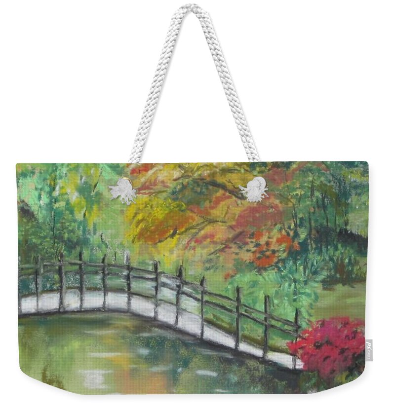 Painting Weekender Tote Bag featuring the painting Beautiful Garden by Paula Pagliughi