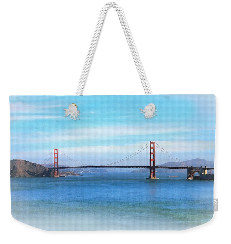 Beautiful Morning At The Golden Gate Weekender Tote Bag featuring the photograph Beautiful Morning at the Golden Gate by Bonnie Follett
