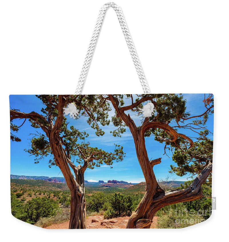 Arizona Weekender Tote Bag featuring the photograph Beautiful Sedona Juniper by Raul Rodriguez