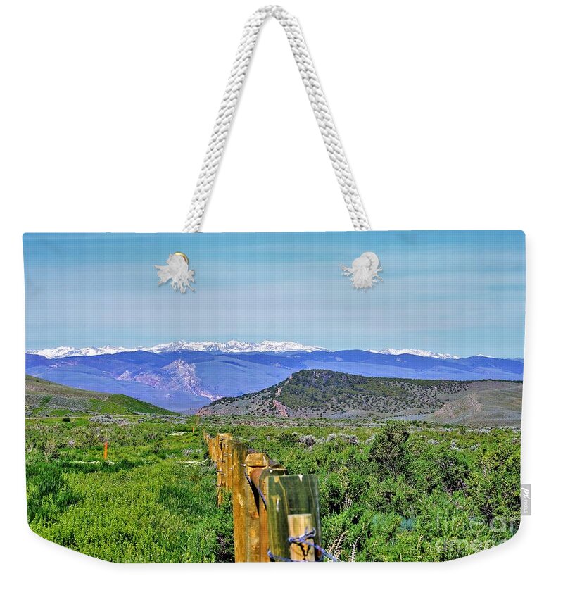 Rural Landscape Weekender Tote Bag featuring the photograph Beautiful Wyoming by Merle Grenz