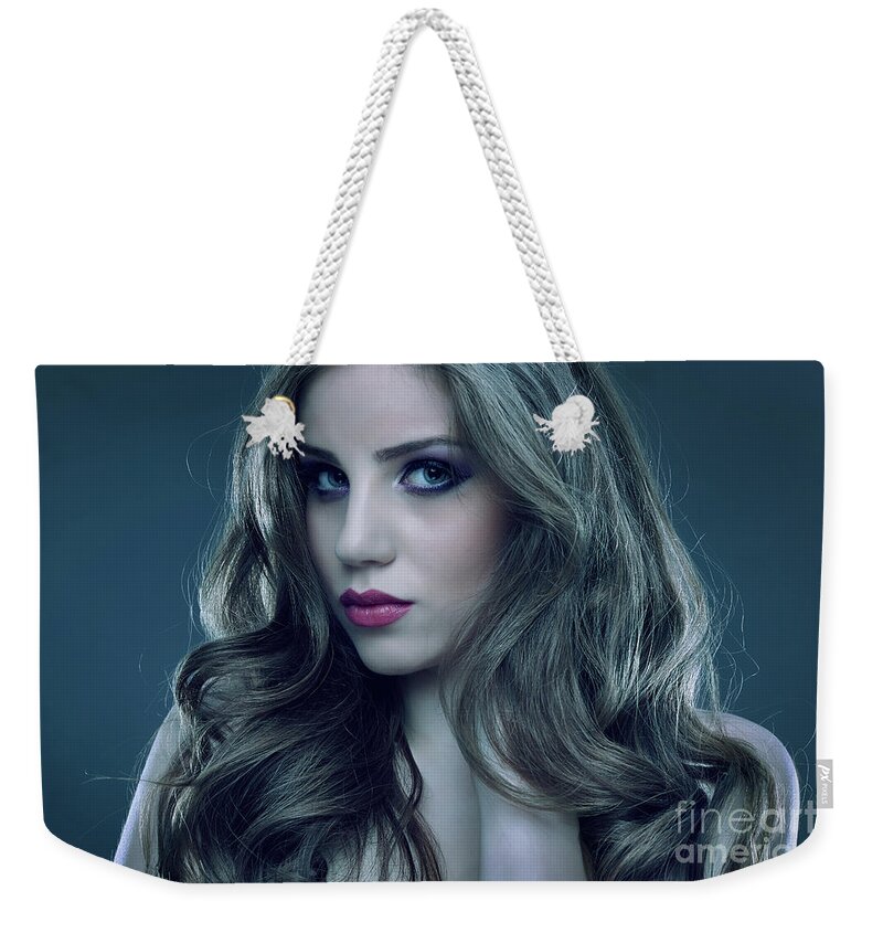 Glamour Weekender Tote Bag featuring the photograph Beauty model by Ragnar Lothbrok