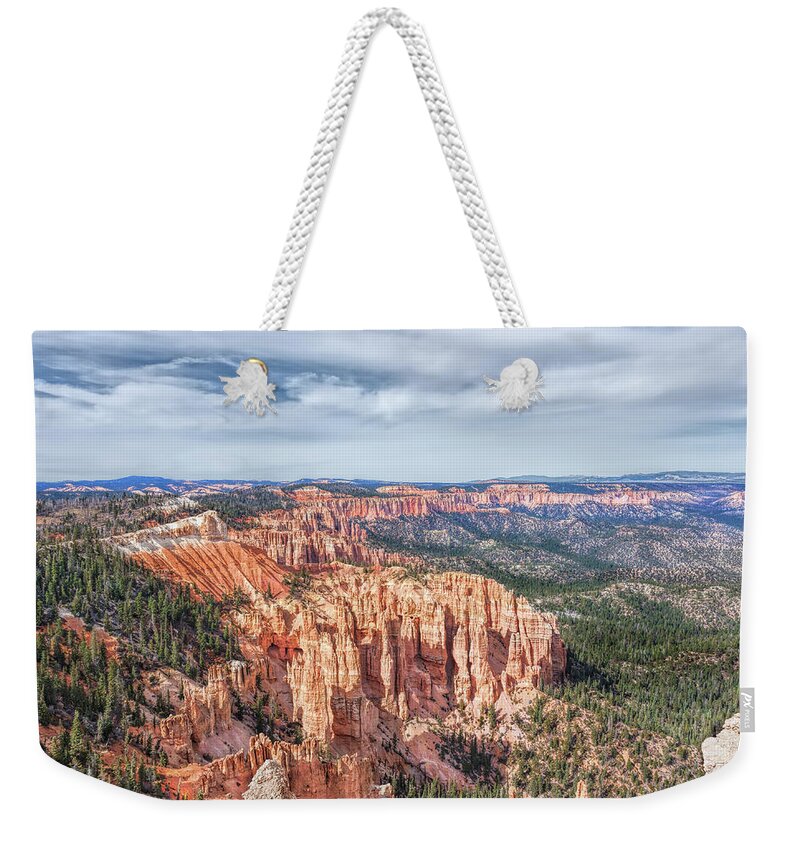 Landscape Weekender Tote Bag featuring the photograph Beauty of Bryce by John M Bailey