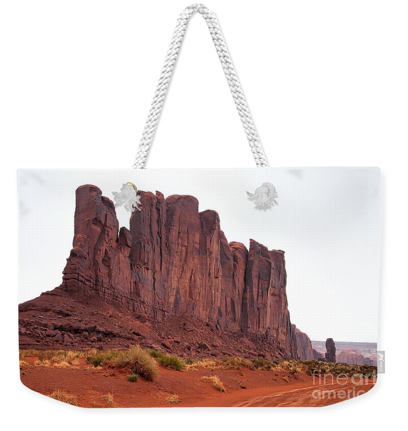 Monument Valley Print Weekender Tote Bag featuring the photograph Red Trail by Jim Garrison