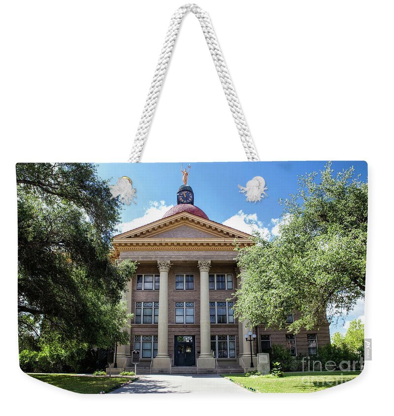 Bee County Courthouse Weekender Tote Bag featuring the photograph Bee County Courthouse by Lynn Sprowl