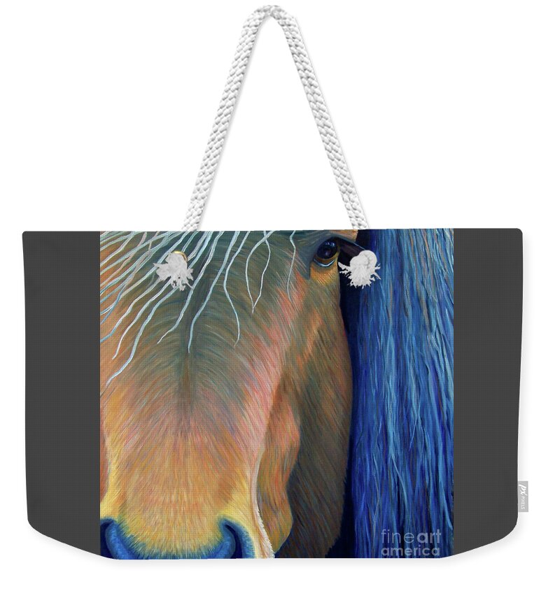 Horse Weekender Tote Bag featuring the painting Before Sundown by Brian Commerford