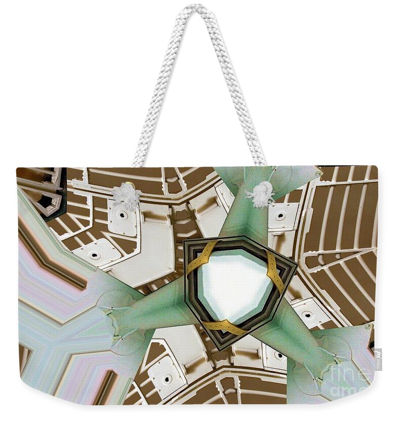 Collage Weekender Tote Bag featuring the digital art Behind Bars by Ron Bissett