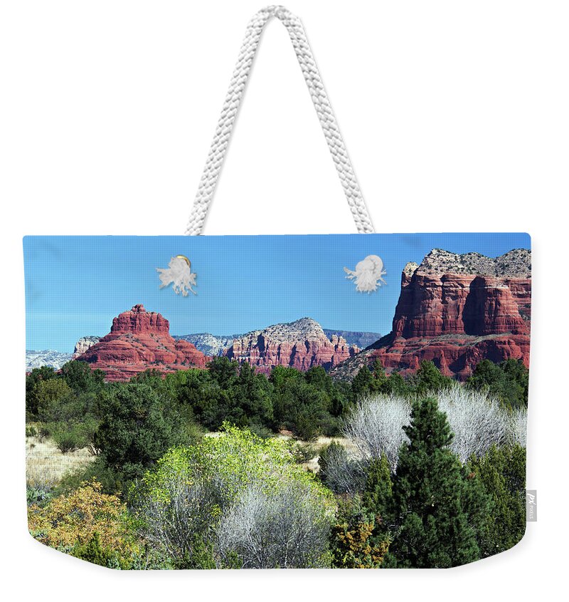 Bell Rock Weekender Tote Bag featuring the photograph Bell Rock View 7650-101717-2cr by Tam Ryan