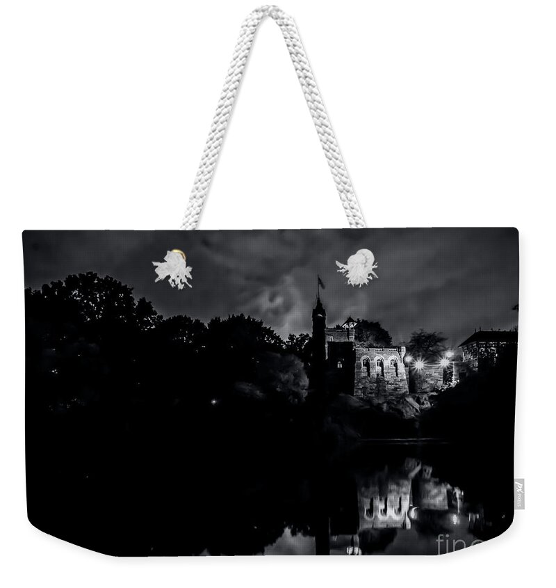 Belvedere Castle Weekender Tote Bag featuring the photograph Belvedere Castle in Central Park at Night by James Aiken