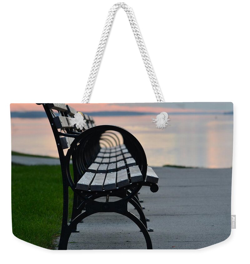 Bench Weekender Tote Bag featuring the photograph Tranquility by Colleen Phaedra