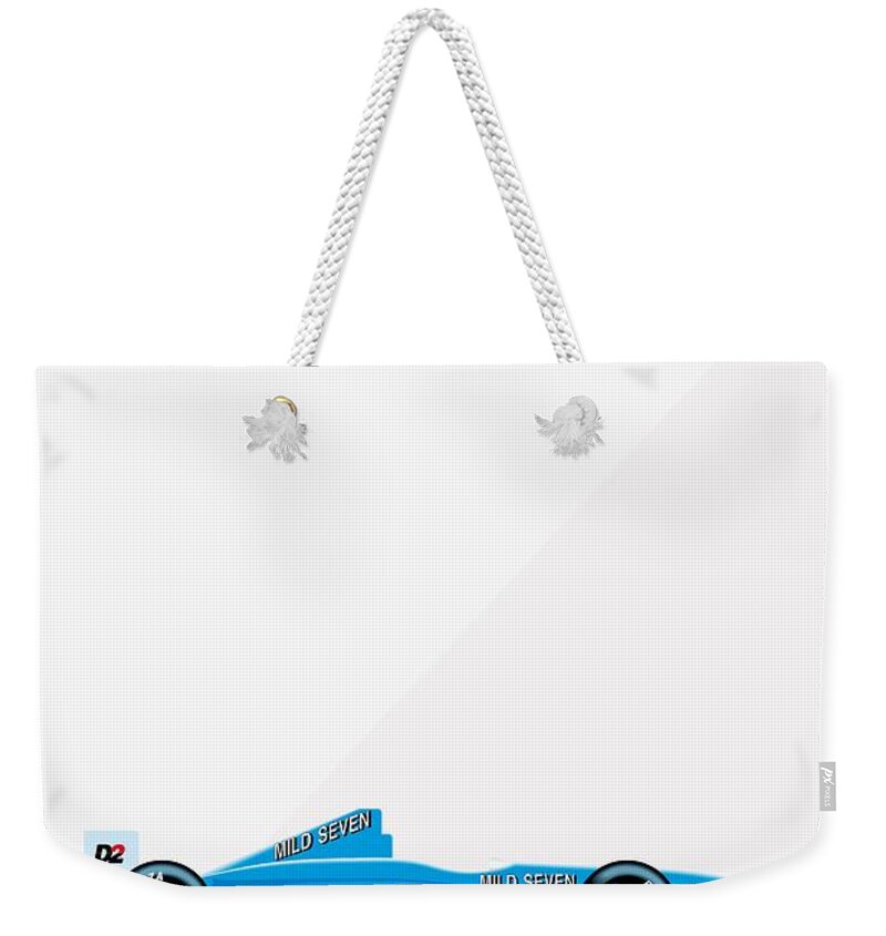 Mild Seven Weekender Tote Bag featuring the painting Benetton Renault B201 F1 Poster by Beautify My Walls