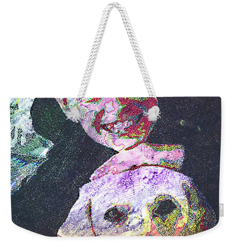 Portrait Weekender Tote Bag featuring the mixed media Best Friends by Alene Sirott-Cope
