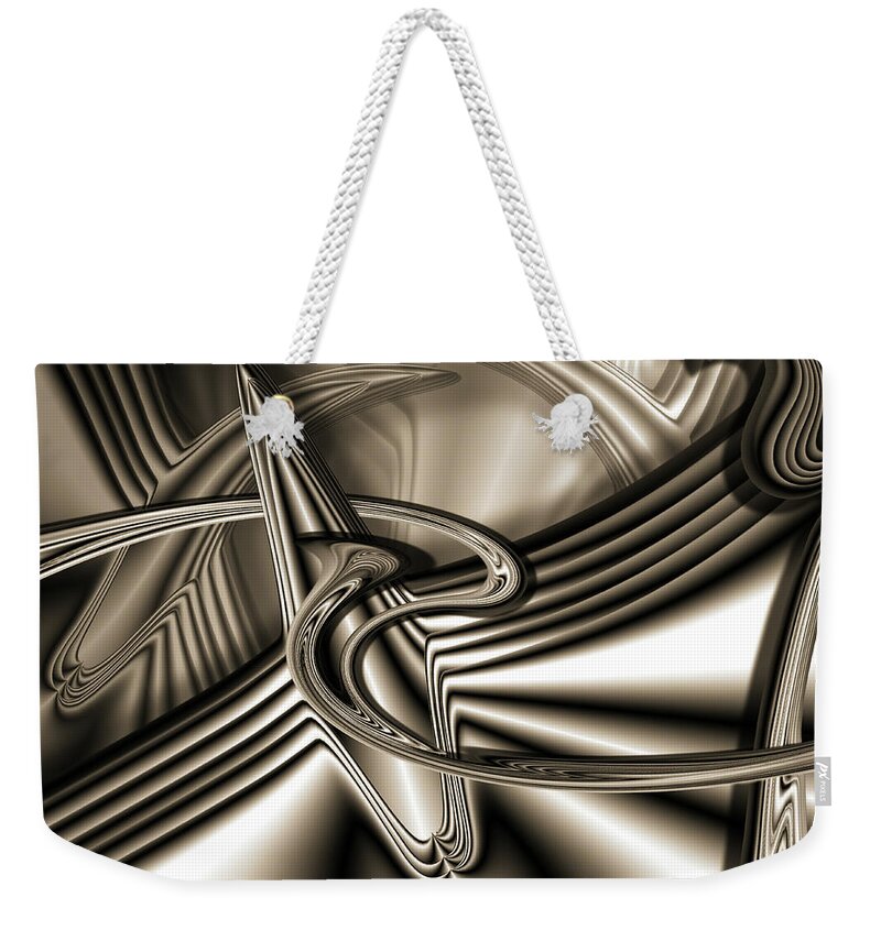Mighty Sight Studio Abstract Art Weekender Tote Bag featuring the digital art Betcha Don't Two Times by Steve Sperry