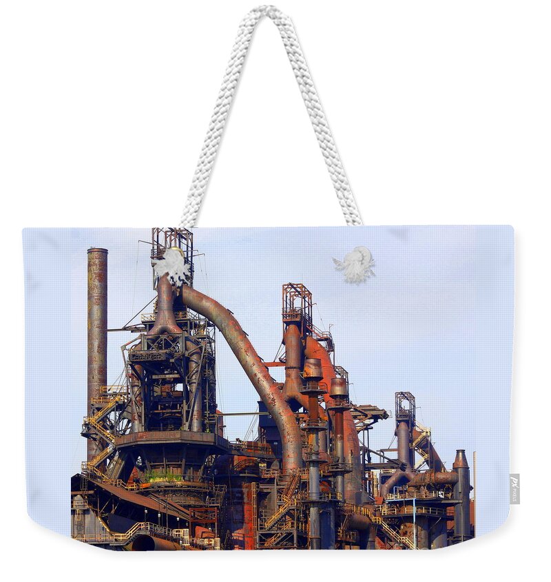 Marcia Lee Jones Weekender Tote Bag featuring the photograph Bethlehem Steel # 11 by Marcia Lee Jones