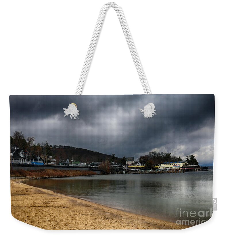 Raindrop Weekender Tote Bag featuring the photograph Between Raindrops by Mim White