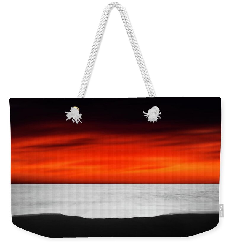 Iceland Weekender Tote Bag featuring the photograph Between Red and Black by Philippe Sainte-Laudy