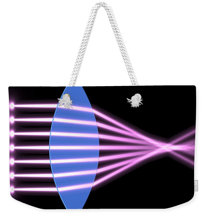Aberration Weekender Tote Bag featuring the digital art Biconvex Lens 2 by Russell Kightley