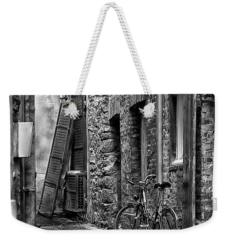 Bicycle Weekender Tote Bag featuring the photograph Bicycle Mont Saint Michel by Hugh Smith