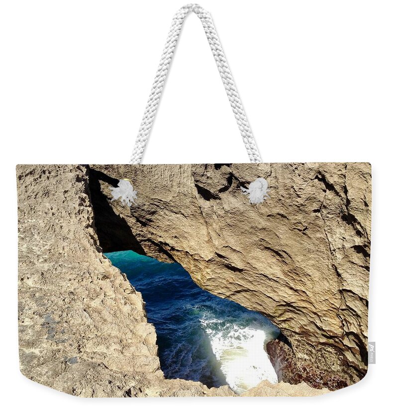 Beach Weekender Tote Bag featuring the photograph Big Hole by Joseph Caban