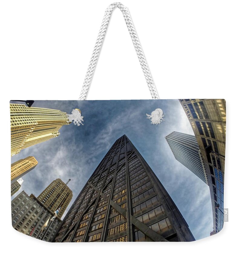 Hancock Building Weekender Tote Bag featuring the photograph Big John by Jackson Pearson