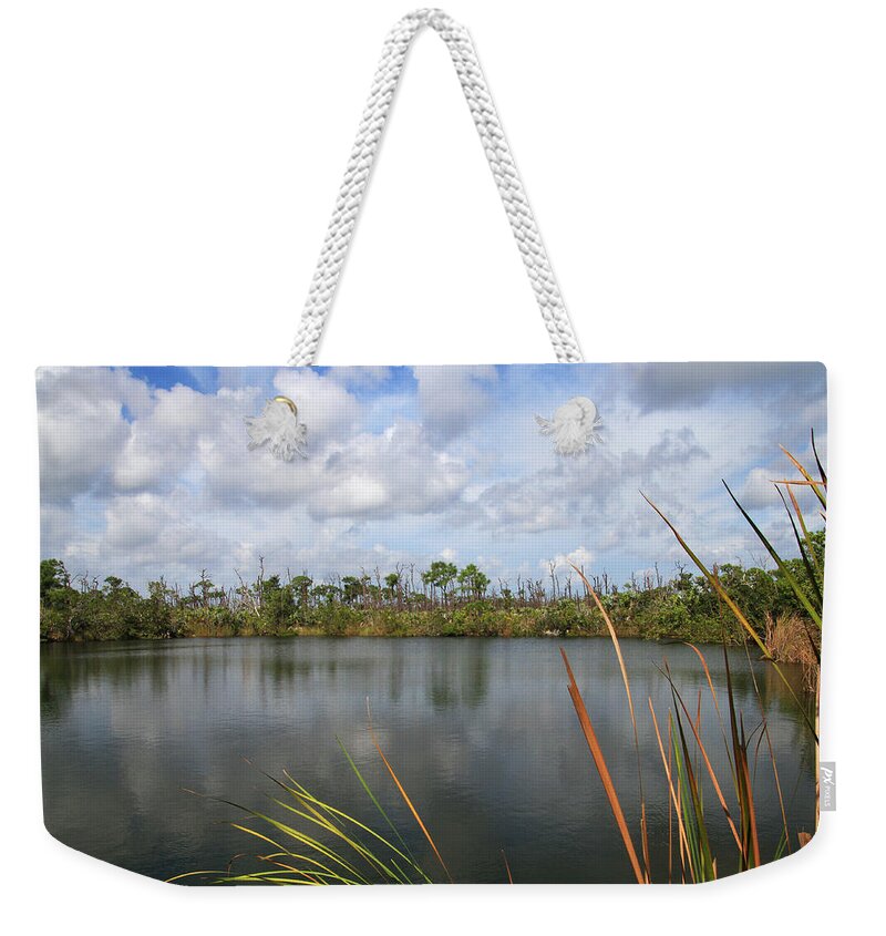 Big Pine Key Weekender Tote Bag featuring the photograph Big Pine Key Pond 2 by Bob Slitzan