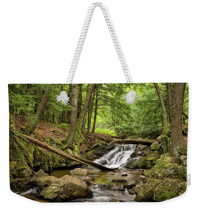 Water Falls Weekender Tote Bag featuring the photograph Big Pup Falls by Steve L'Italien