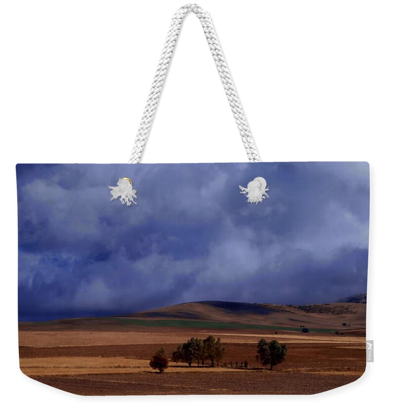 Anatolia Weekender Tote Bag featuring the photograph Big Sky on the Road to Anatolia by Jacqueline M Lewis