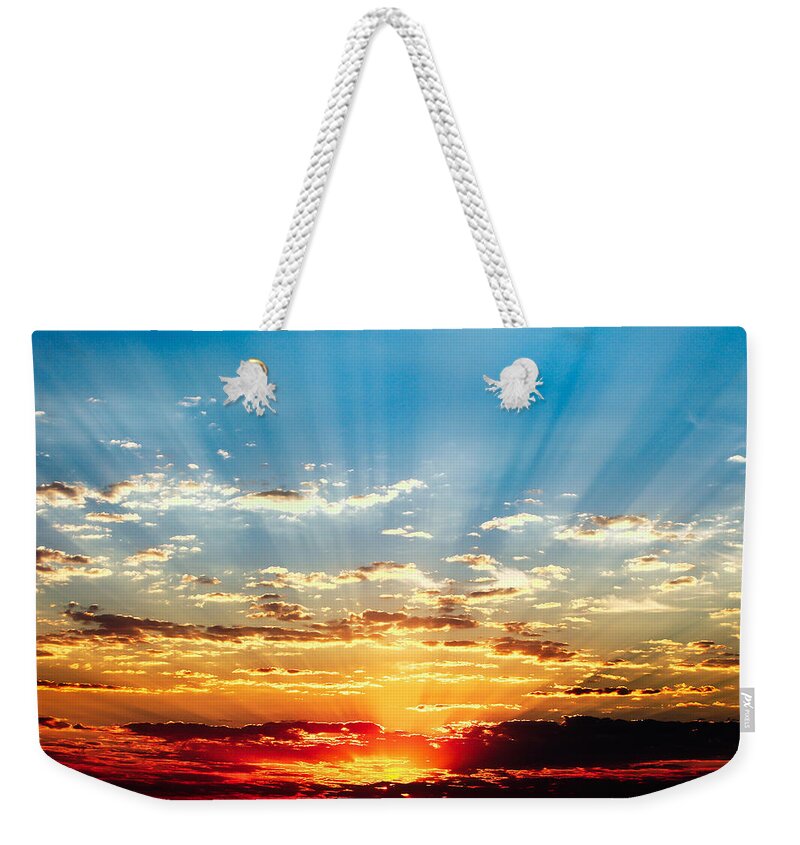 Sun Weekender Tote Bag featuring the photograph Big Sky by Todd Klassy