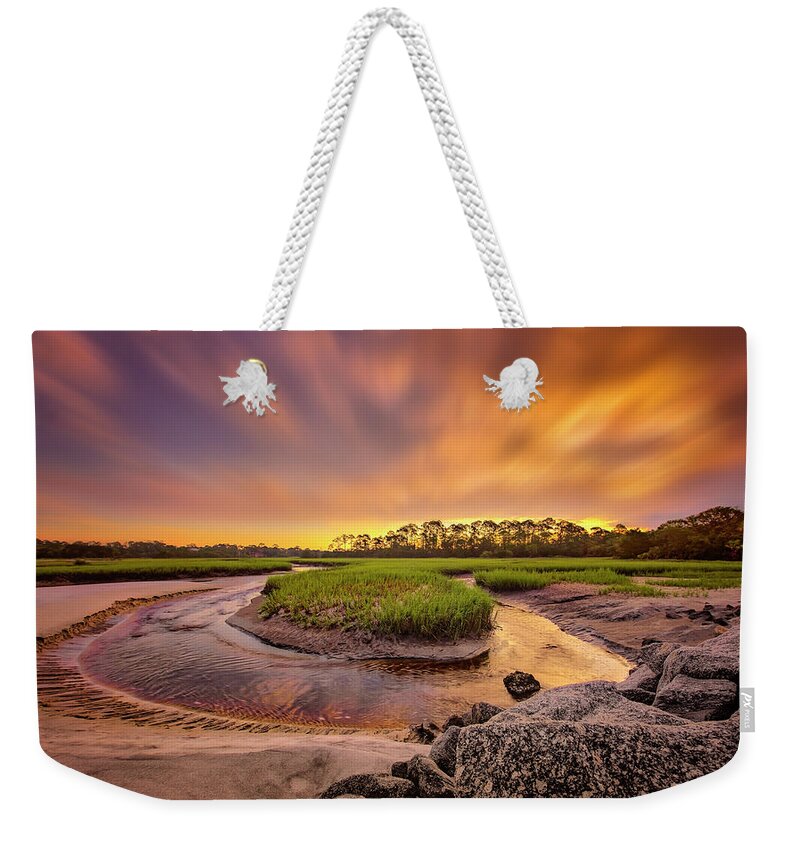 Amelia Island Weekender Tote Bag featuring the photograph Big Talbot Island by Peter Lakomy