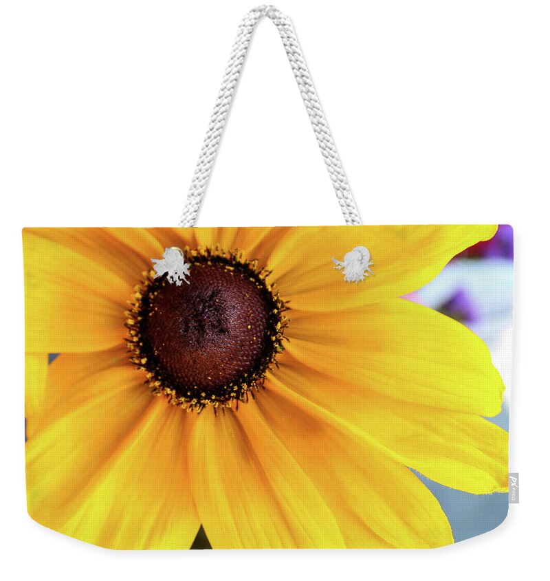 Sunflower Weekender Tote Bag featuring the photograph Big Yellow by Alison Frank