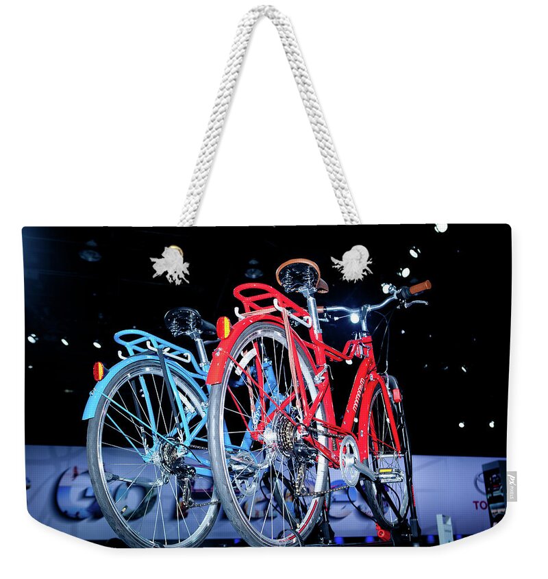 Bicycles Weekender Tote Bag featuring the photograph Bikes by Rich S