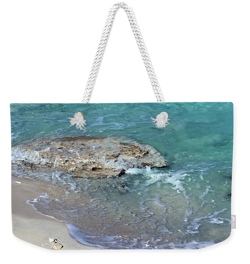 Ocean Weekender Tote Bag featuring the photograph Bimini After Wave by Samantha Delory