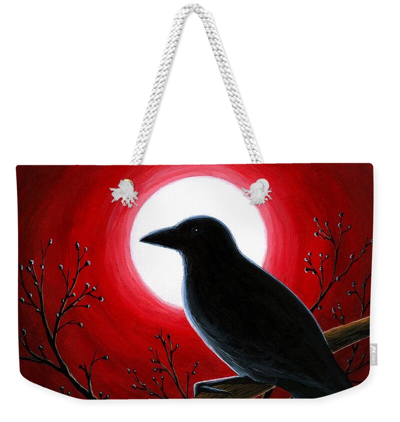 Bird Weekender Tote Bag featuring the painting Bird 62 by Lucie Dumas