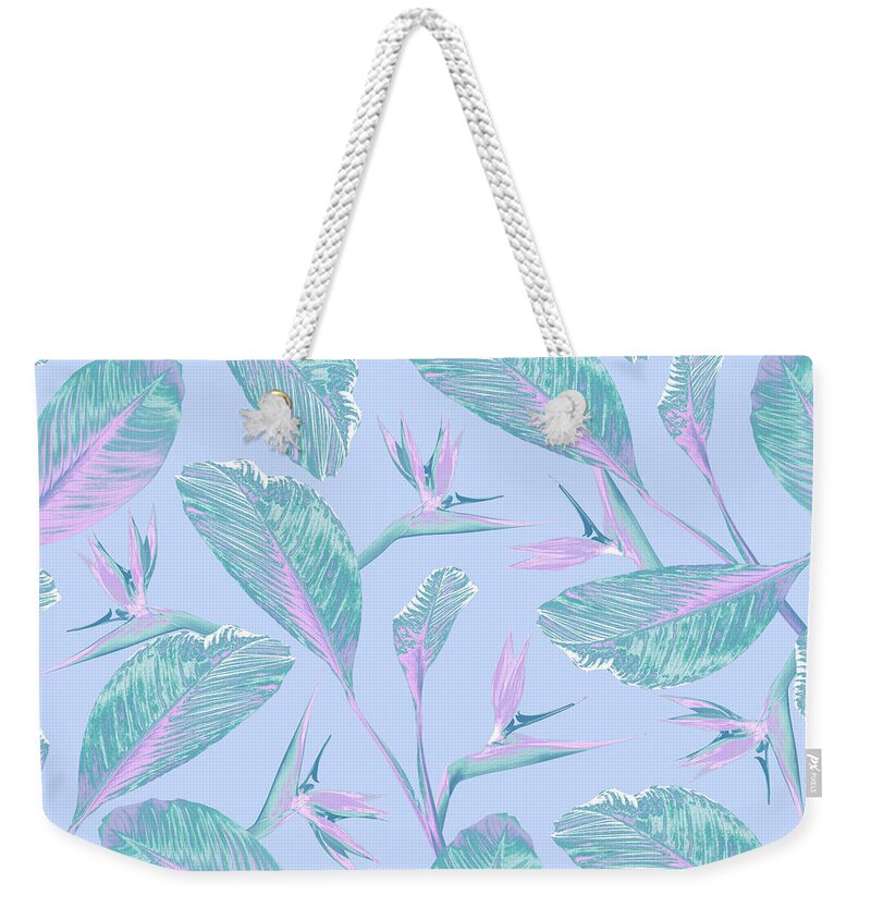 Bird Weekender Tote Bag featuring the digital art Bird of Paradise by Elizabeth Tuck