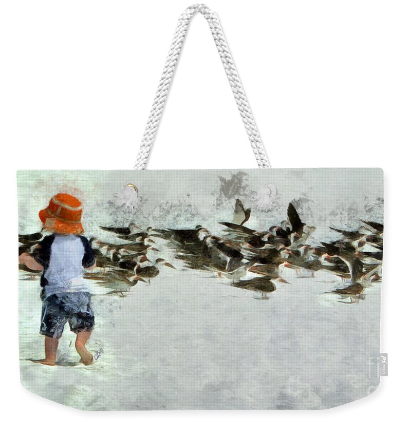 Terns Weekender Tote Bag featuring the photograph Bird Play by Claire Bull