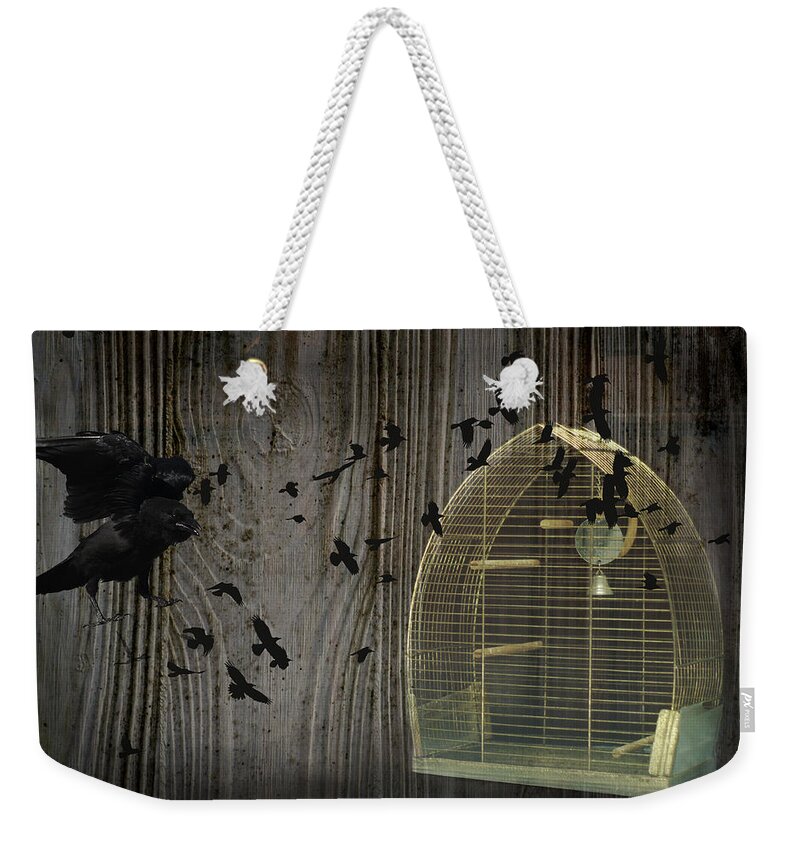 Wild Bird Weekender Tote Bag featuring the photograph Birds Gone Wild by Suzanne Powers