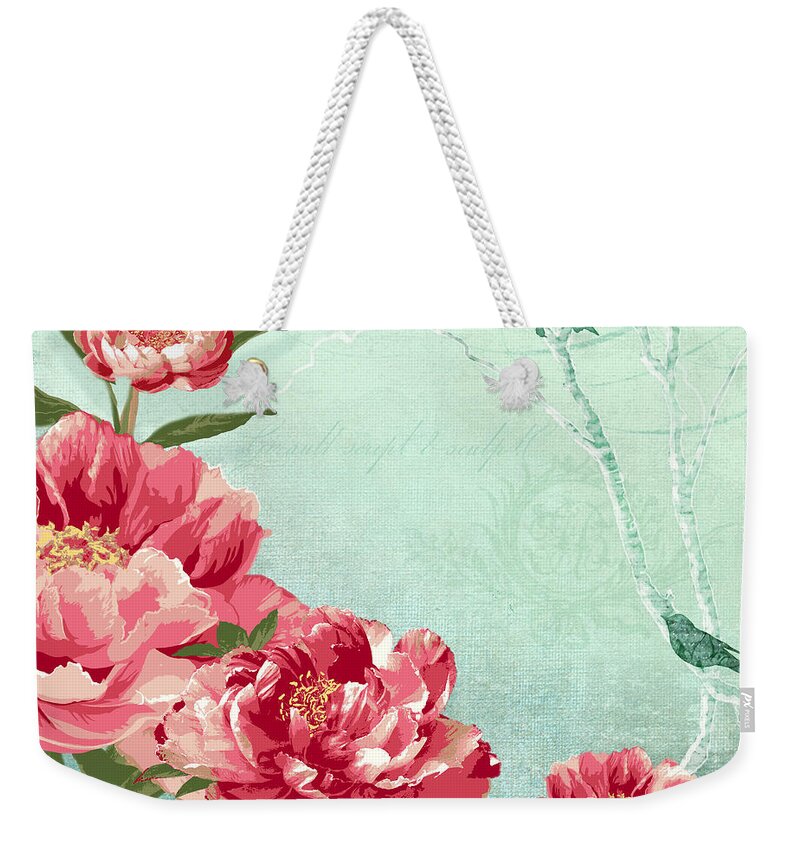 Birds Weekender Tote Bag featuring the painting Birds of the Sky by Audrey Jeanne Roberts