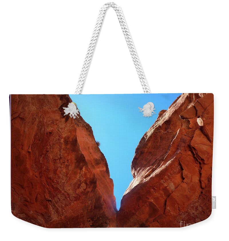 Birthing Cave Weekender Tote Bag featuring the photograph Birthing Cave Sedona by Mars Besso