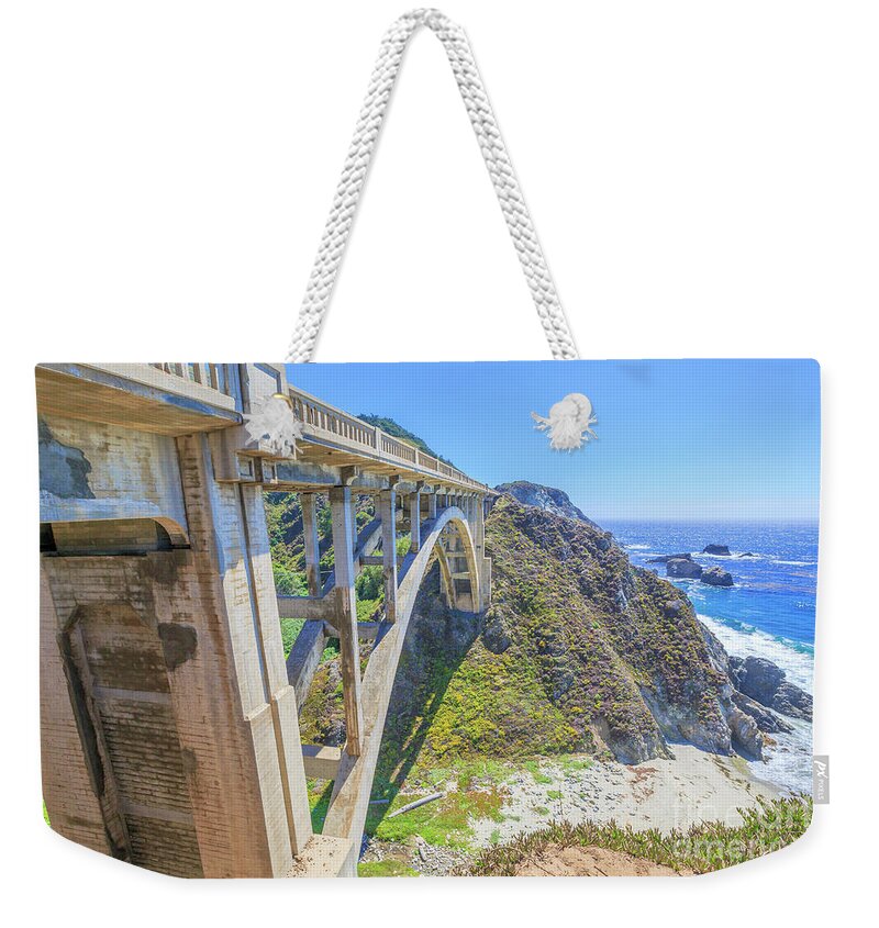 California Weekender Tote Bag featuring the photograph Bixby Bridge in Big Sur by Benny Marty