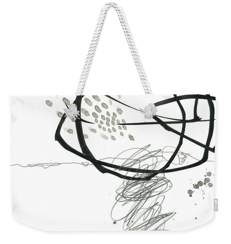 Drawing Weekender Tote Bag featuring the painting Black and White # 10 by Jane Davies