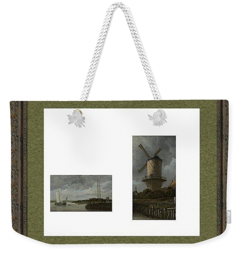  Weekender Tote Bag featuring the digital art Black and White Collection by David Bridburg